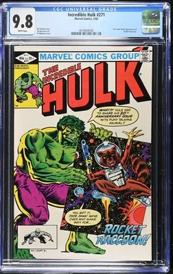 Incredible Hulk #271 ~ CGC 9.8 White Pages ~ 1st Rocket Raccoon in Comics 1982 - Image 1 of 2