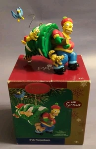 Vtg 2005 The Simpsons Homer D'Oh! Tannenbaum Xmas Tree Ornament Carlton Cards - Picture 1 of 14