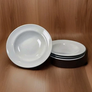 SET OF 4 Williams Sonoma Brasserie Bistro White Round Soup Salad Bowls Japan - Picture 1 of 5