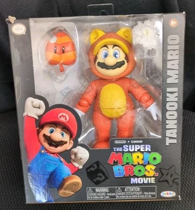 Nintendo Super Mario Bros Movie Tanooki Action Figure Toy 2023 Jakks Pacific - Picture 1 of 4