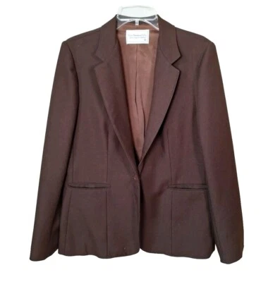 Chaqueta Blazer De Colección Levis Marrón Poliéster Mujer Talla Grande Mod Disco Abuela Foto 1 de 4