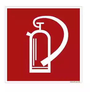 Feuerlöscher Symbol Schild Brandschutzzeichen 15 x 15 Kunststoffplatte - Bild 1 von 2