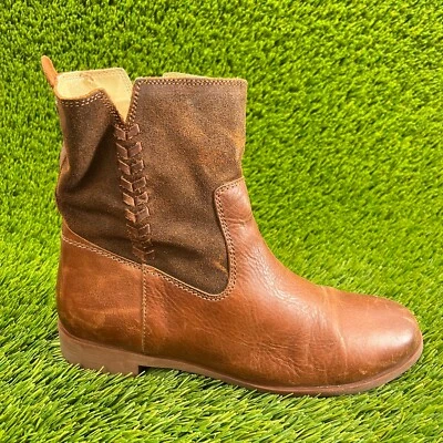Botas cortas Olukai Kaupili para mujer talla 7 de cuero marrón clásicas con cremallera lateral Foto 1 de 4