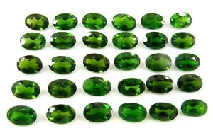 14.85 CT Natürlich Chrom Diopsid Edelstein 4x6 MM Oval Cut 30 Stück Stein Lot- - Bild 1 von 2