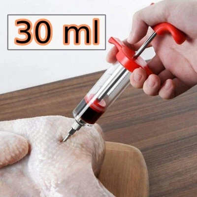 Bratenspritze Marinadenspritze Fleischspritze BBQ Grill Gewürzspritze Edelstahl - Bild 1 von 4
