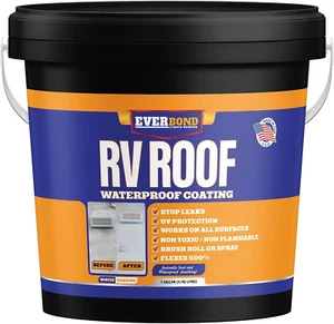 RV Roof Coating - Liquid Rubber Waterproof Sealant for Camper Roofs, Trailers, M - Picture 1 of 9