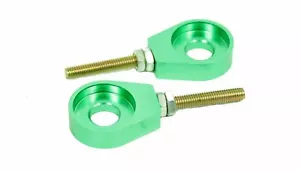Paar gefräste Kettenspanner Grün für Simson S51 S50 S70 KR51 Schwalbe SR50 S53 S - Bild 1 von 1
