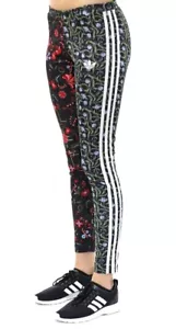 Adidas Originals Womens Moscow Print Leggings Floral Track Bottoms Size S UK8 - Picture 1 of 10