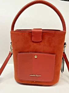 Bolso Bandolera Nanette Lapore Bucket Calabaza Especias Gamuza Cartera Bolso de Mano - Imagen 1 de 12