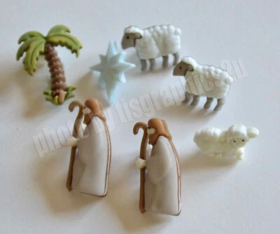 Shepherd's Flock Buttons / Buttons Galore Shank Christmas Embellishments - Image 1 of 3