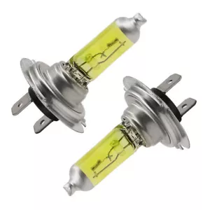 4X Yellow H7 Halogen Bulb 55W 3000K Quartz Glass Xenon Car HeadLight Auto Lamp - Picture 1 of 11