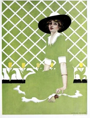 Literary Illustration – Clarence Coles Phillips 1910 – American Illustration - Image 1 of 2