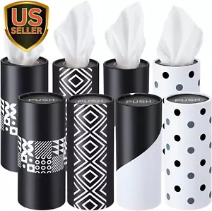 8 Pack Car Tissue Holder with 3 Ply Facial Tissue Bulk Travel Napkin Tubes Box C - Picture 1 of 7