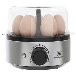 Food Steamer Egg Boiler Steaming Cooker Maker Boiled 8 Eggs & Time Control Home - Picture 1 of 11