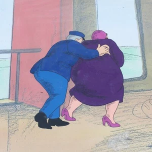 Shelley Duvall's Bedtime Stories- 'Couple on the Train' Animation CEL - Picture 1 of 2
