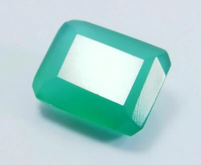 Piedra preciosa suelta de ónix verde corte esmeralda natural con mentalidad de tierra de 6,75 quilates d373 Foto 1 de 4