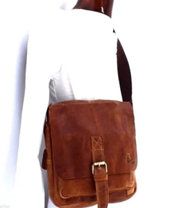 Bolso Mensajero de Cuero Genuino Natural Vintage iPad mini 3 4 Estudiante Hombro Nuevo - Imagen 1 de 7