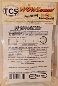 TCS #1772 WDK-ATH-1 WOWKit DCC Sound Conversion Kit for Athearn Locomotives NEW - Picture 1 of 1