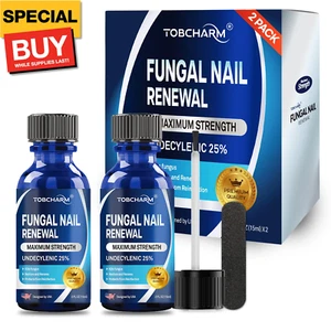 Toenail Fungus Treatment Extra Strength with 25% Undecylenic Acid & Tea Tree Oil - Picture 1 of 7