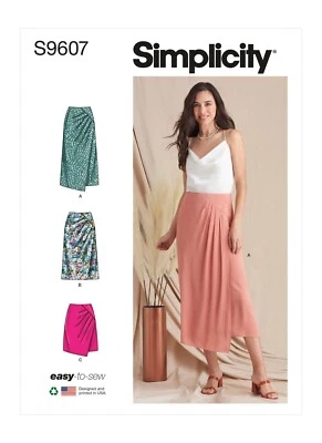 SIMPLICITY 9607 MISSES SKIRTS Sewing Pattern Sizes 6-14 & 16-24 Length variation - Image 1 of 4