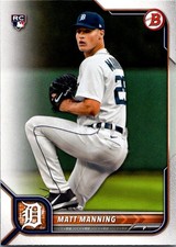 2022 Bowman Matt Manning #58 Detroit Tigers Rookie Card