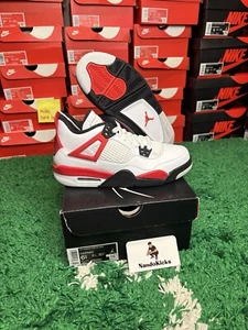 Nike Air Jordan 4 Retro Rojo Cemento 408452-161 Talla 6.5Y GS - Imagen 1 de 5