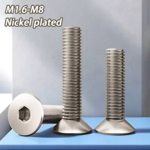 M1.6-M8 Countersunk Bolt Csk Allen Key Socket Screws High Tensile 10.9 DIN 7991 - Picture 1 of 6