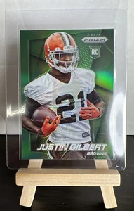 2014 Panini Prizm Prizms Green Football Card #222 Justin Gilbert Cleveland Brown - Picture 1 of 2