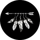 Feathers and Arrow Spare Tire Cover ANY Size, ANY Vehicle,Trailer RV