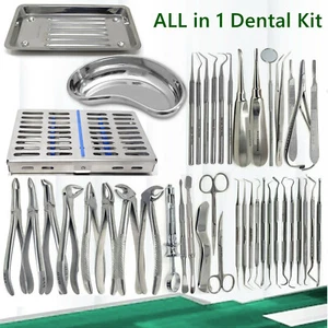 German 83 PC Oral Dental Hygiene Extraction Elevators Forceps Scalers Instrument - Picture 1 of 3