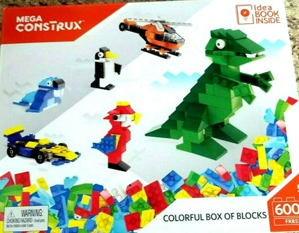 New 600 Pc Building Block Set, Mega Construx, Toy Bricks Building Blocks Set - Image 1 of 4