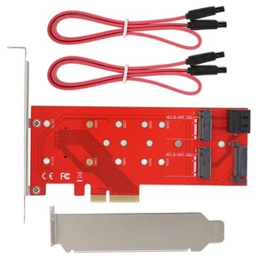 PCI-E 4X To M.2 B/M KEY Adapter Riser Card Converter With Rich Interfaces For FY - Afbeelding 1 van 15