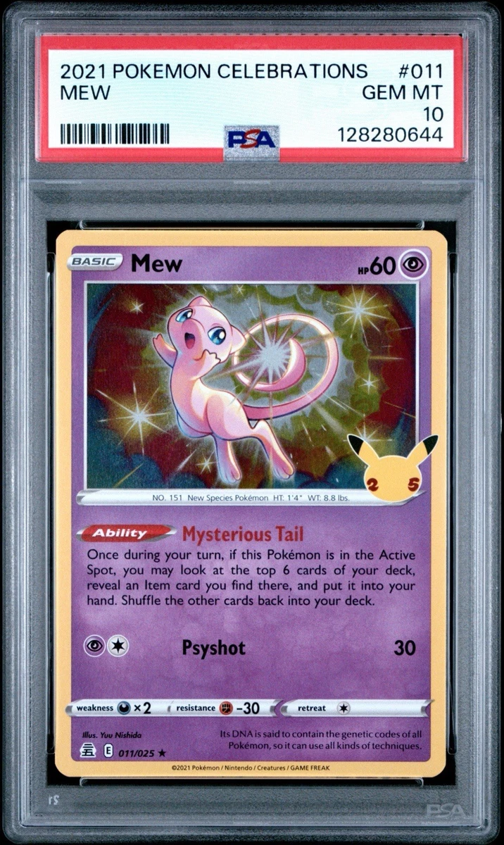 Mew Pokémon TCG Professional Sports Authenticator (PSA) Grade 10