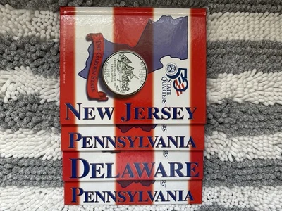 Scholastic 50 State Quarters Book Set PA NJ DE Hardcover Lot Coin Collector - Image 1 of 4