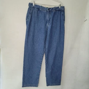 J.Crew Classic Trousers Denim Relaxed Fit Mens Cotton Blend Blue 36x31 Oarsman - Picture 1 of 11