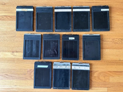 Lot of 9 Folmer Graflex 4x 5 Type 4 Vintage Wood Film Holders + 3 Misc. Holders - Image 1 of 4