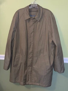 Pendleton Khaki Green Men's Medium Canvas Trench Coat with Zip Liner - Picture 1 of 4
