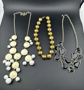 3 Teile Grob Statement Latz Blumen Halsketten Konvolut Modeschmuck Bunt - Bild 1 von 18