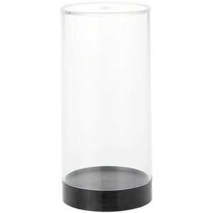 Protech Étui rond en acrylique pour figurines avec base noire, 2,25" x 4,75" x 2,25" - Photo 1 sur 2