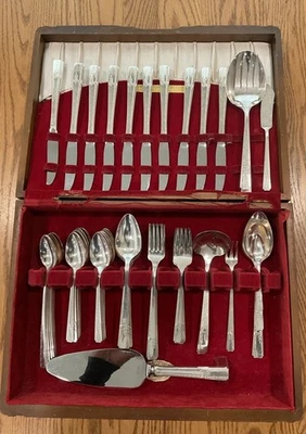 Vintage GRENOBLE Prestige Silver Plate Silverware Flatware 80 PC Set 1938 - Image 1 of 4