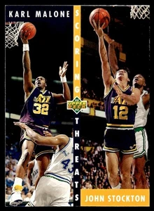 1992-93 Upper Deck Karl Malone/John Stockton Utah Jazz #66 - Picture 1 of 2