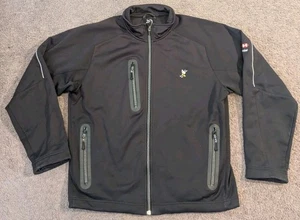 Zero Restriction Tour Series Winged Foot Golf Club Black Full Zip Jacket Men's S - Picture 1 of 8