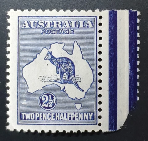 AUSTRALIA. GV. 1915, ERRORS! 2½d Indigo Kangaroo with "Islands off WA" & Offset Cover