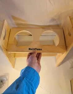 MelkTemn Wooden Dog Bowl Holder Stand - Missing Hex Holders - Picture 1 of 3