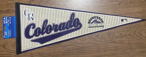 COLORADO ROCKIES 2005 SCRIPT WRITING LICENSED ORIGINAL VINTAGE PENNANT Cover