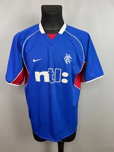 GLASGOW RANGERS 2001 2002 HOME SHIRT FOOTBALL SOCCER JERSEY NIKE MENS SIZE XL - Picture 1 of 9