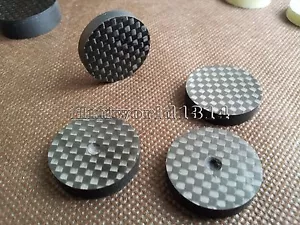 4x 25mm Carbon Fiber Speaker Amp Spike Isolation Stand Feet Base HIFI - Picture 1 of 3