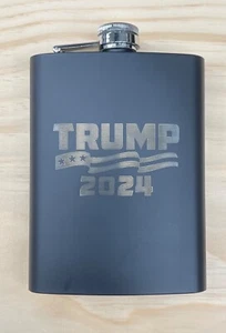 Trump 2024 8oz Stainless Steel Flask with Funnel - Picture 1 of 2
