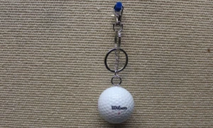 *Real Golf Ball Crafted Key Chain Hand Made Wilson #1 #B05 - Picture 1 of 5