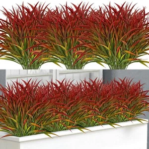 16 Bundles Artificial Plants Outdoor Fake Grass Greenery Stems UV Resistant - Picture 1 of 7
